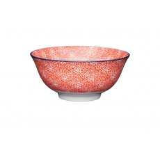 KitchenCraft Red Floral Stoneware Bowl