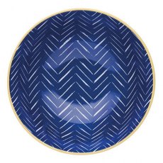 KitchenCraft Leafy Indigo Stoneware Bowl