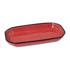 Ceramic Bath Storage Dish Red Dots