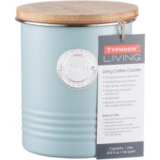 Typhoon Blue Coffee Storage Tin