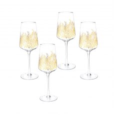 Sara Miller Chelsea Gold Leaf Wine Glass Set Of 4