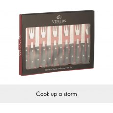 Viners 12pc Steak Knife & Fork Set