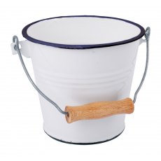 Redecker White Enamel Bucket