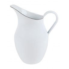 White Enamel Pitcher