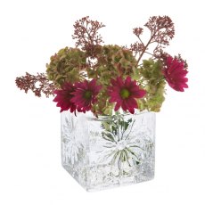 Dartington Crystal Marguerite Clear Square Vase