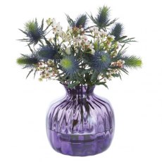 Dartington Crystal Cushion Small Vase Amethyst