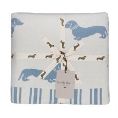 Emily Bond Dachshund Knitted Throw