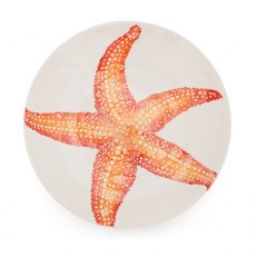 Serving Bowl Large Starfish Orange