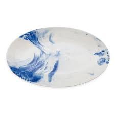 Marble Platter Blue