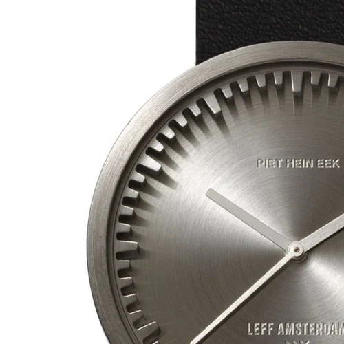 Leff Amsterdam Tube Watch D42 Steel with Black Strap