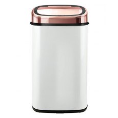 Tower 58L Square Sensor Bin Rose Gold & White