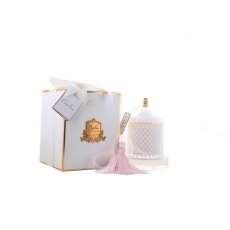 Grand White Art Deco Candle