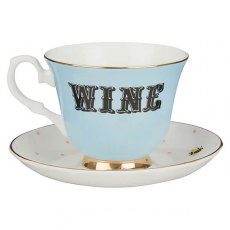 Yvonne Ellen Wine Tea Cup & Saucer