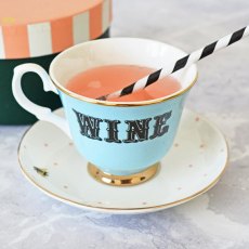 Yvonne Ellen Wine Tea Cup & Saucer