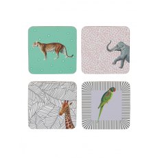 Yvonne Ellen Mixed Animal Coasters Set Of 4