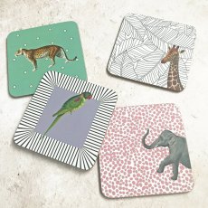 Yvonne Ellen Mixed Animal Coasters Set Of 4