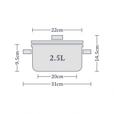 Stellar 1000 22cm Casserole 2.5L