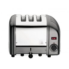 Dualit Classic 3 Slice Vario Toaster Metalic Charcoal