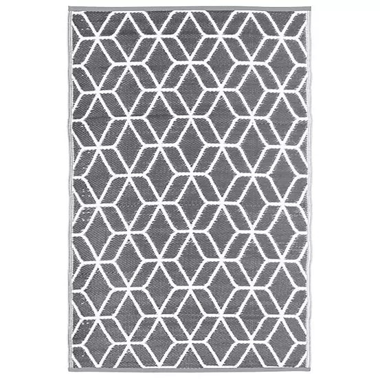 Fallen Fruits Garden Carpet Graphical Grey/White