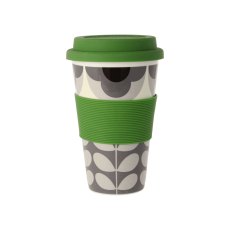 Orla Kiely Travel Mug Grey & Black