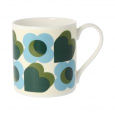 Orla Kiely Hearts Green Quite Big Mug