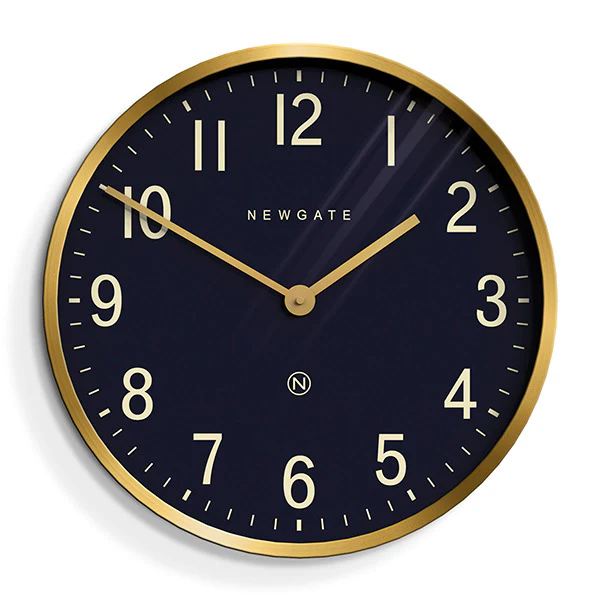 Newgate Mr Edwards Wall Clock in Brass