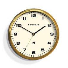 Chrysler Radial Brass Wall Clock White Face