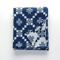 Melin Tregwynt St Davids Cross Double Throw Indigo