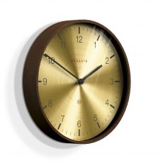 Newgate Mr Clarke Dark Wood Finish Brass Dial