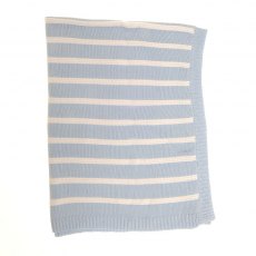 Ziggle Blue & White Stripe Blanket