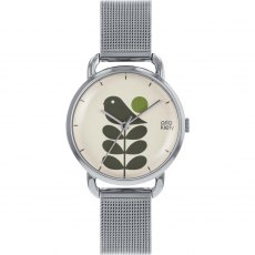 Orla Kiely Avery Stem Watch Silver Strap