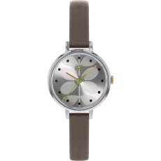 Orla Kiely Ivy Mesh Watch  With Slim Brown Strap