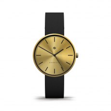 Drumlilne Brass Case Brass Dial Black Strap