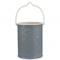 Orla Kiely Tealight Lantern - Cool Grey Outside