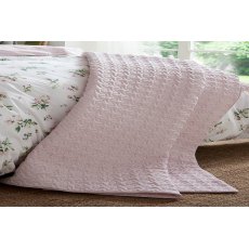 C & R Sophie Pink Throw 200x200cm