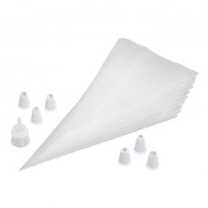 Tala Pack 10 Large 12' Dual Icing Bags With 6 Nozzles And Dual Coupler