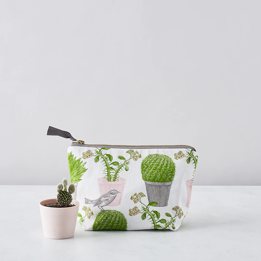 Thornback & Peel Cactus & Bird Cosmetic Bag