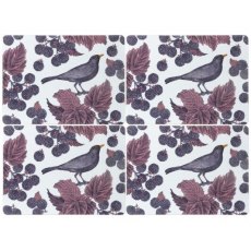 Thornback & Peel Classic Blackbird & Bramble Set of 4 Placemats