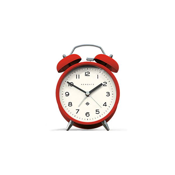 Newgate Charlie Bell Echo Alarm Clock - Fire Engine Red