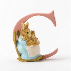 Mrs Rabbit & Bunnies Ornament - Letter C