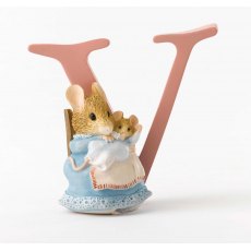 V Hunca Munca & Baby Ornament - Letter V