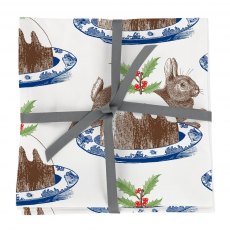 Thornback & Peel Christmas Pudding Napkins Set Of 4