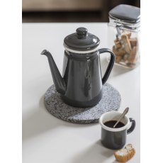 D/C   Enamel Coffee Pot Charcoal