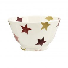 Pink & Gold Stars Small Old Bowl