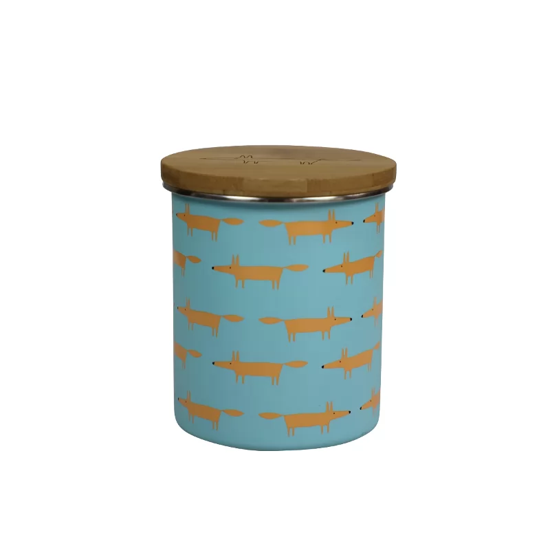 Scion Mr Fox Storage Jar - Multi Print Blue