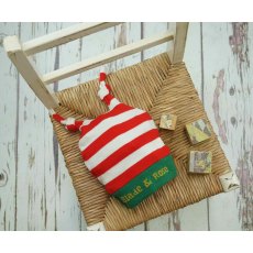 Cream & Red Stripe Christmas Hat 0-12 Months