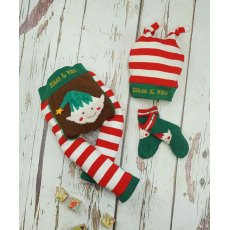 Cream & Red Stripe Christmas Hat 0-12 Months