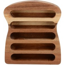 8 x 12 x 6 cm KitchenCraft Serenity Toast Rack Brown Mango Wood 