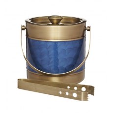 Brass Finish Stainless Steel Ice Bucket Midnight Luxe