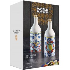 World Of Flavours Ceramic Oil And Vinegar Set